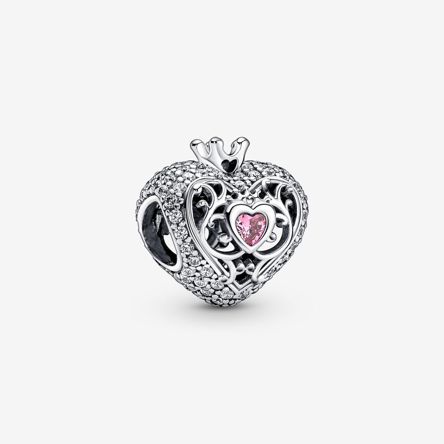Regal Crown & Heart Charm image number 0