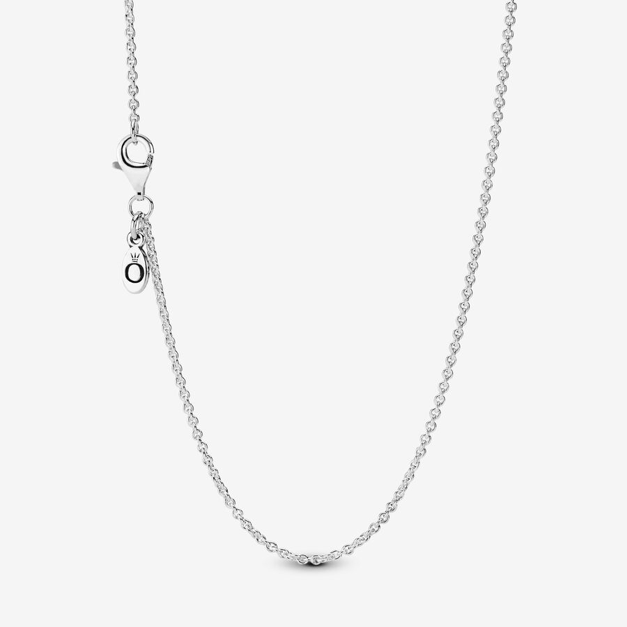 Silver Collier Necklace - 45 CM image number 0