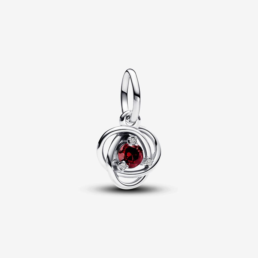 Red Eternity Circle Dangle Charm image number 0